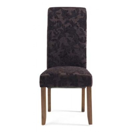 Floral fabric chair (dark leg)