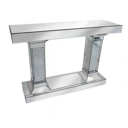 Floating crystal console table