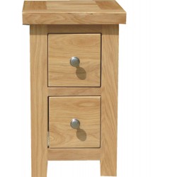 Slim 2 drawer Bedside Table