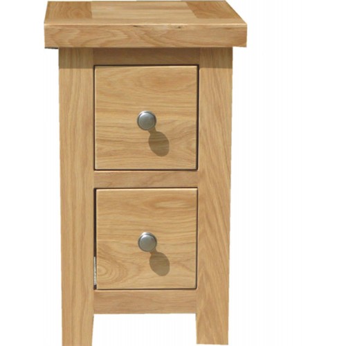 Slim 2 drawer Bedside Table